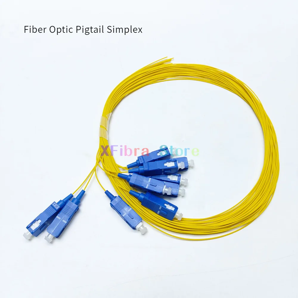 50PCS Fiber Optical SC UPC SM Connector Pigtail Single Mode 0.9MM 1M/1.5 Meter Length FTTH