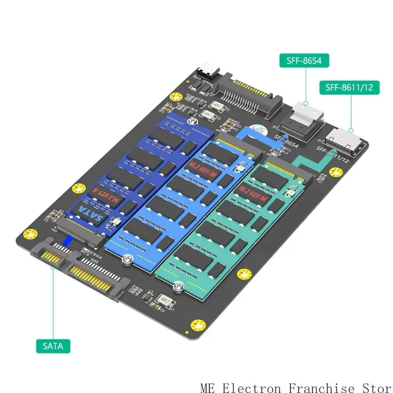 Soid Disks Converter for M.2 NVMe to SFF 8611 SFF 8654 Connection Multiple Interfaces Efficient