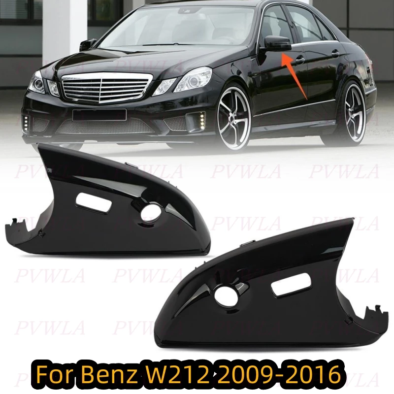 

Black Painted Reverse Mirror Housing With Puddle Light Hole For Benz W212 2009 2010 2011 2012 2013 2014 2015 2016Car Accessories