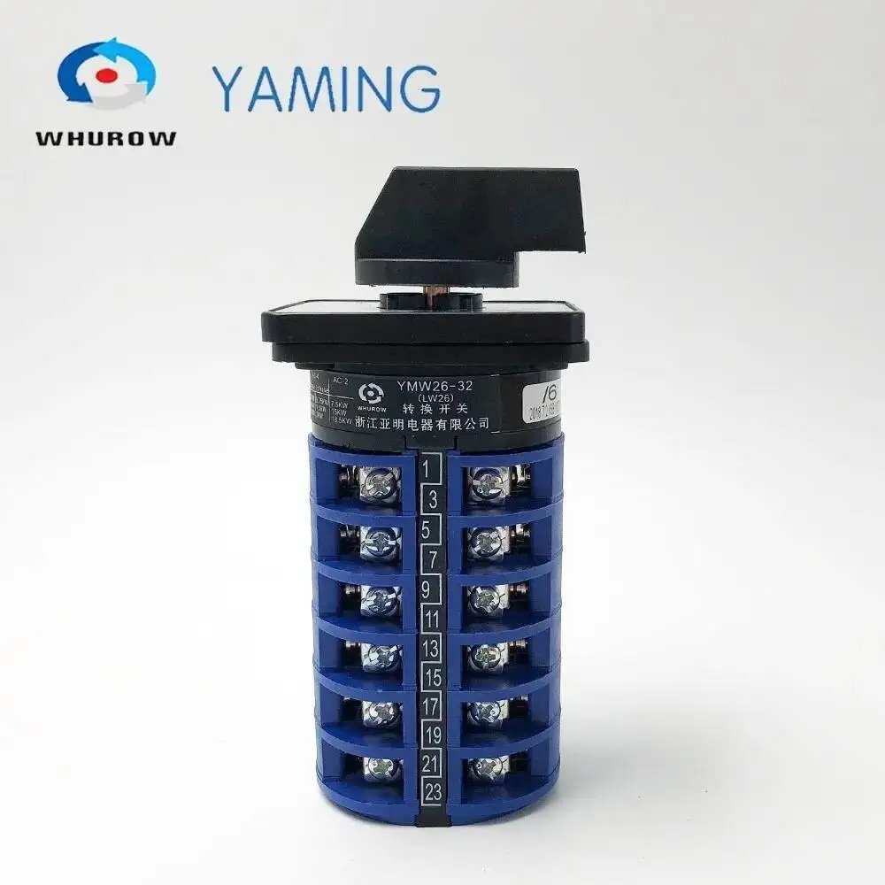 الكهربائية 3 مواقف LW26-32 الاتصال الفضي 32A 660 فولت 6 أقطاب الروتاري التحول كام التبديل التحكم المحرك YMW26-32/6 #2