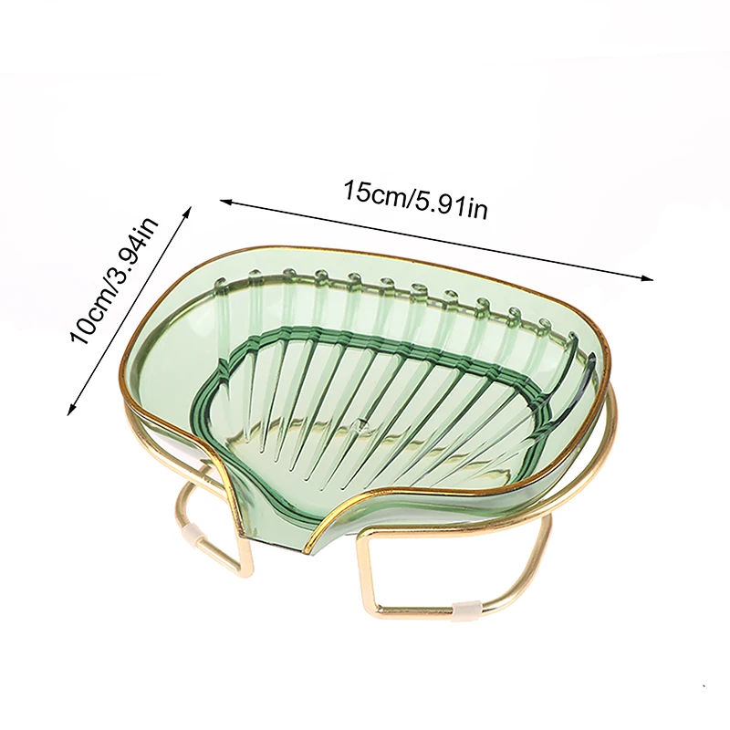Bathroom Soap Dish Light Luxury Plastic Soap Case With Drain Holder Soap Storage Case Tray Container Bathroom Gadgets