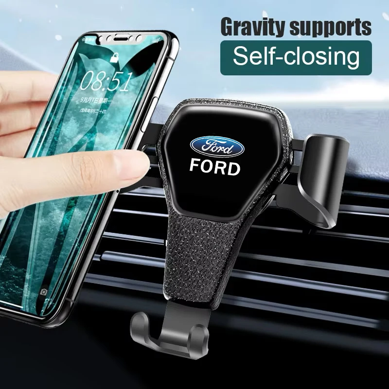 Gravity Car Phone Holder Air Vent GPS Stand Accessories For Ford Focus mk2 mk3 Fiesta mk7 Ranger Mondeo mk4 S-MAX Kuga Taurus