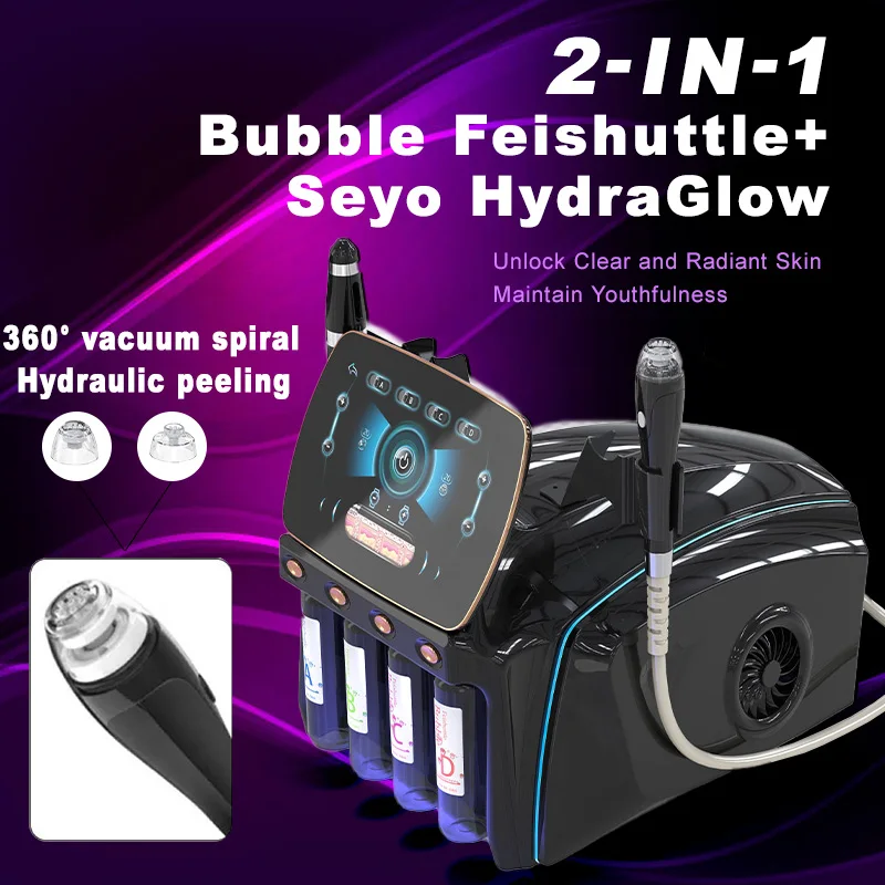 

Latest 2 In 1 Multiple Function Vacuum Roller Deep Cleaning Device Super Bubble Facial Cleansing Firming Face Aqua Peeling Spa