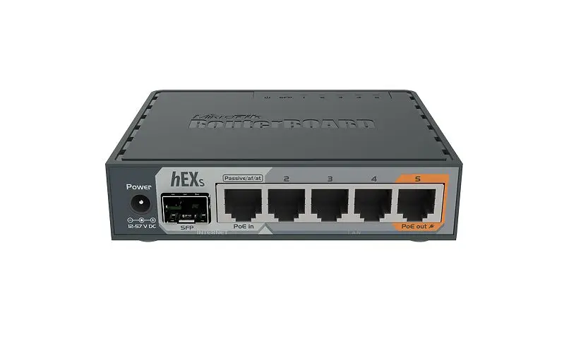 MikroTik hEX S RB760iGS full Gigabit 5-port electric port 1 optical port POE ROS router weak current box