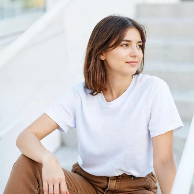 Summer Men T Shirt Cotton Tops Women Solid Color Blank Tshirts O-neck Round Collar Short-Sleeve Couple White Top Tees Clothing
