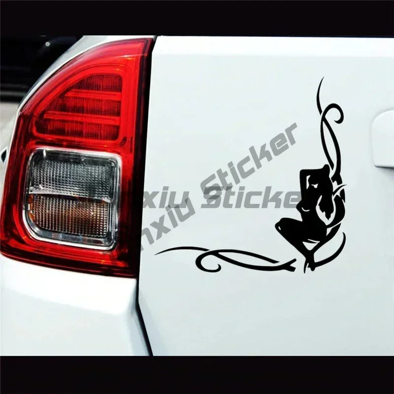 

Personality Car Sticker Girl (in The Corner of The Glass) Funny Decal Auto Waterproof Vinyl Decal