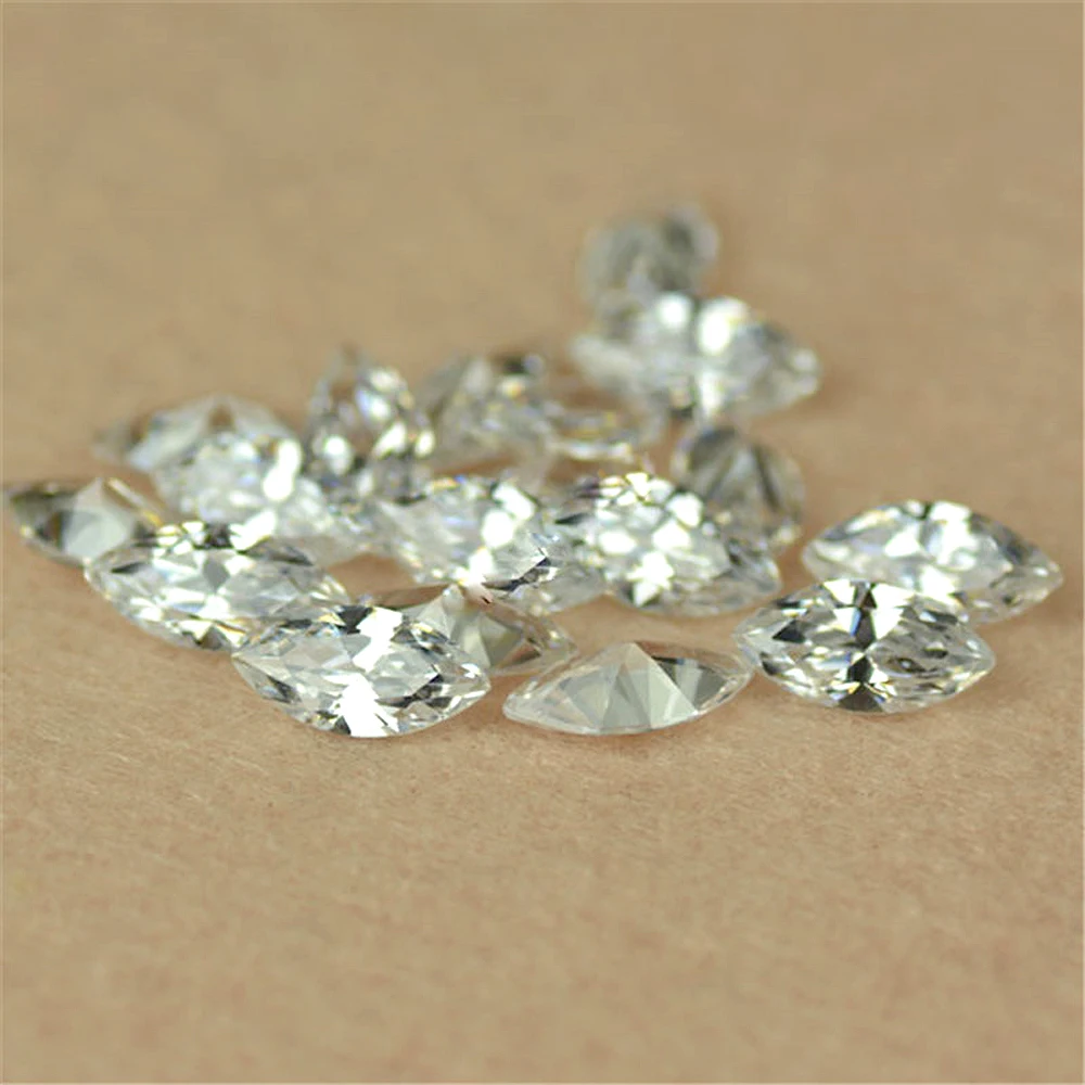 

50pcs Wholesale Real Natural White Topaz Facet Marquise Shape 1.5x3mm-4x8mm Eye Clear High Quality Loose Gemstones For Jewelry
