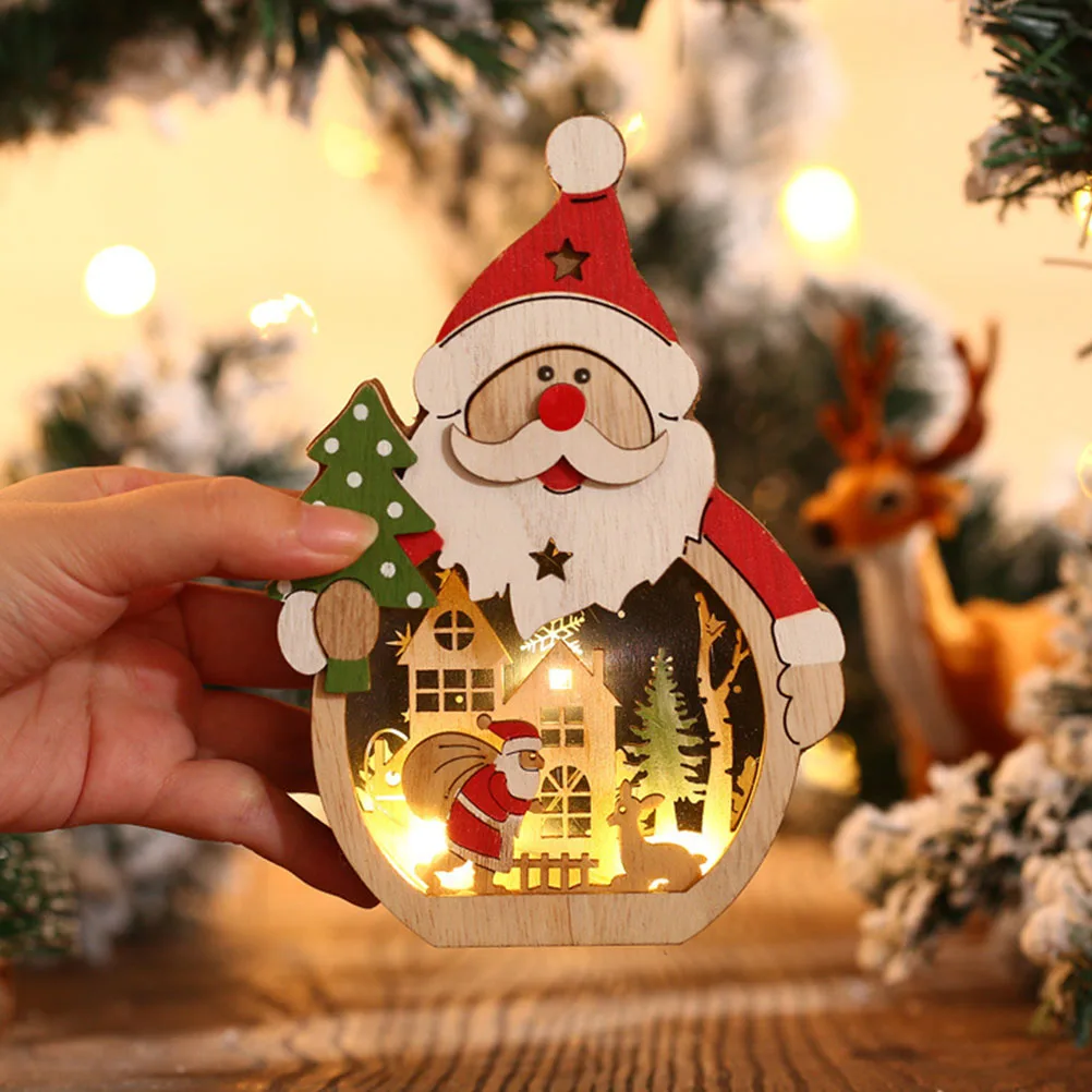 

1Pcs LED Santa Claus Christmas Desktop Decoration Creative Xmas Decor Home Ornament Luminous Xmas Party Adornment