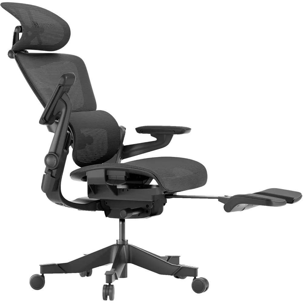 

Office Chair, Ergonomic, Lumbar Support,Office Chairs with Headrest and Footstool with Back Support, Comfort Mesh Computer Chair