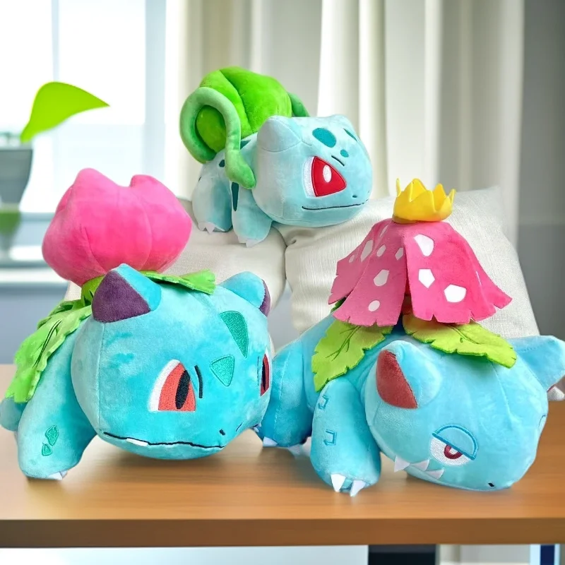 25-30 cm Kawaii Bulbasaur Venusaur Ivysaur Pokemon Knuffel Gevulde Anime Zachte Pop Cartoon Sofa Kussen Cadeau voor Kinderkamer Decor