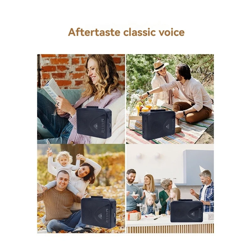 Lecteur de cassette portable, radio AM FM, options d'alimentation des touristes, réception du signal de bain, idéal pour les amateurs de musique et de nouvelles
