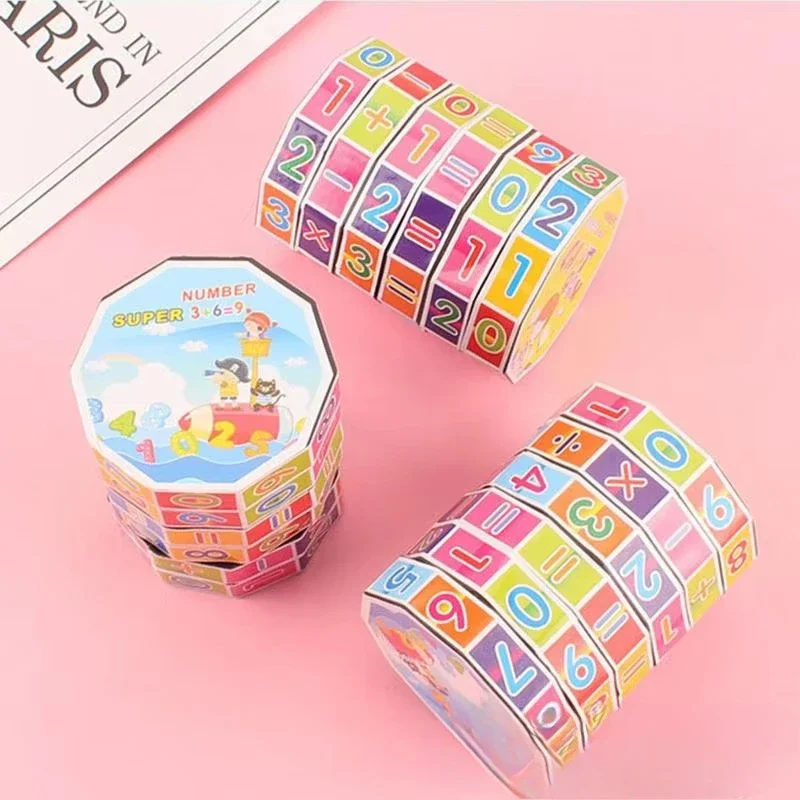 xgnvpy Math Cube Early Learning Teaching Developmental Baby Toy Intelligence Arithmetic Puzzle Study Aid for Kids Children