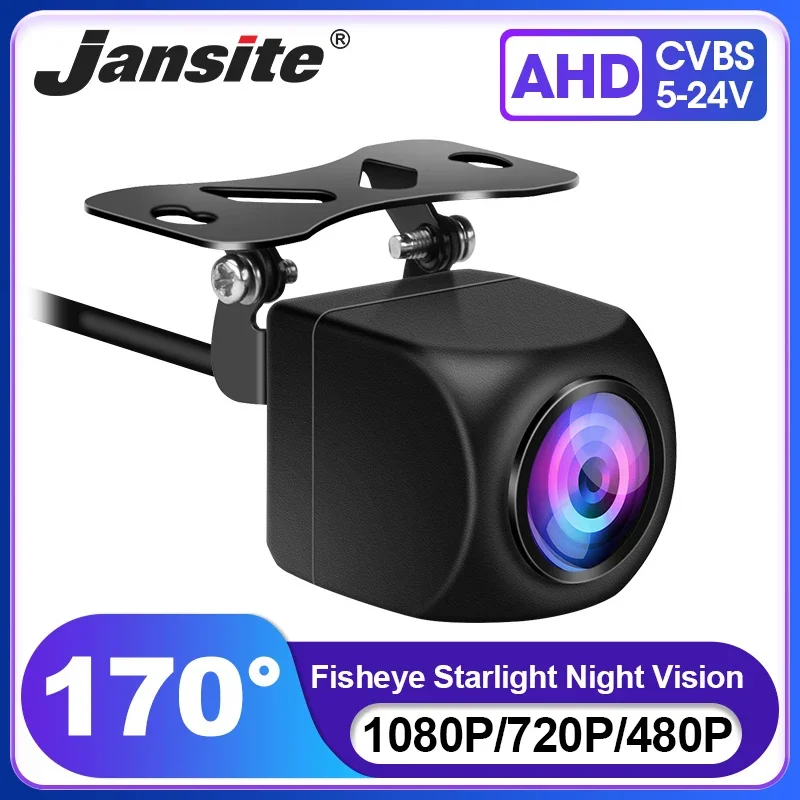 

Jansite 170° AHD Rear View Camera 1920x1080P CVBS Night Vision Fisheye Lens Backup Reverse Camera HD Universal IP68 Waterproof