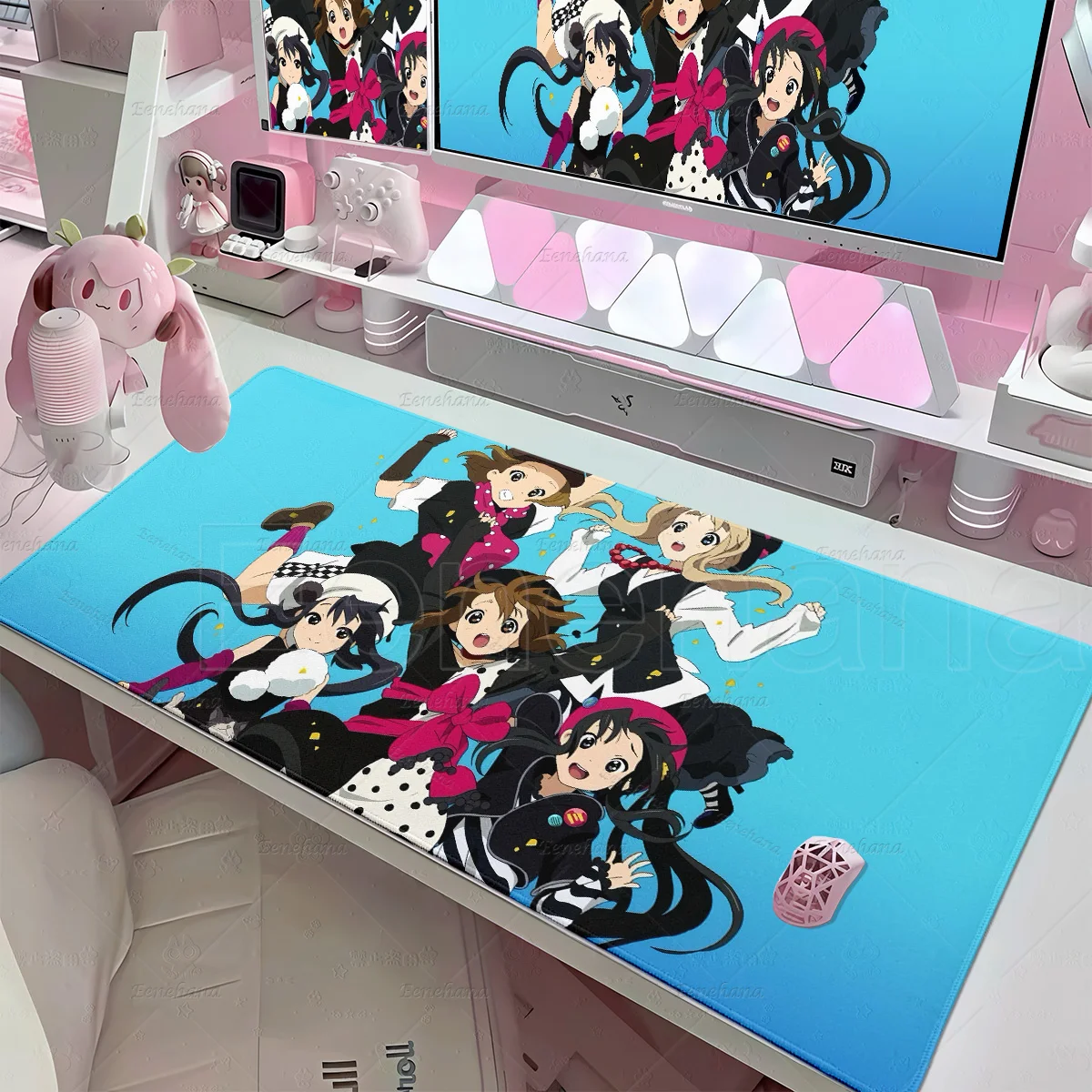 Kawaii Anime K-ON Mouse Pad Cute Girls Large PC Gamers Deskmat HD Mechanical Keyboard Mat Rubber Anti-Slip Locking Edge Tablepad