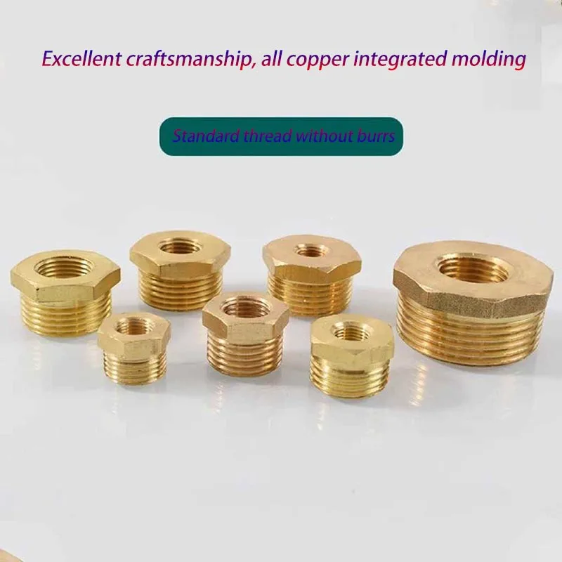 

Brass Hex Bushing Reducer Pipe Fitting G1/8 G1/4 G3/8 G1/2 G3/G11/4" G11/2" G2"-G4" To DN20 Threaded Reducing CNC Accessories