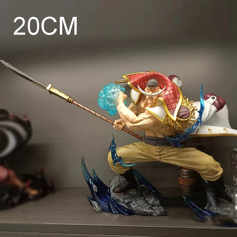 Anime One Piece White Beard Statue 20cm LX Edward Newgate Figure Battle Action Figurine GK PVC Model Collectibles Figures Toys