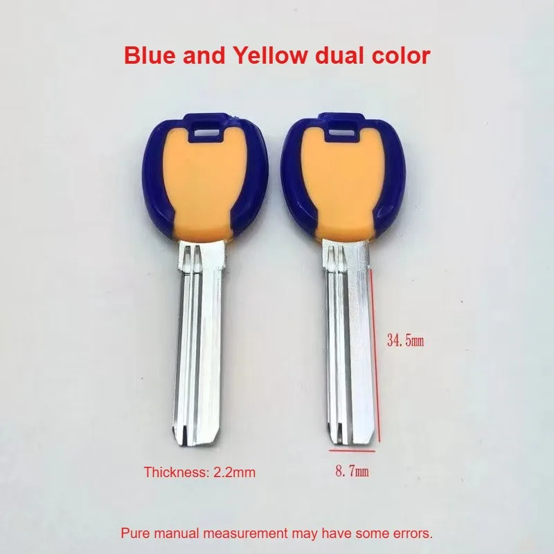 10PC 3 Colors Available Dual Color Bailey Key Embryo Anti-theft Door Universal AB Lock Key Blank view 3