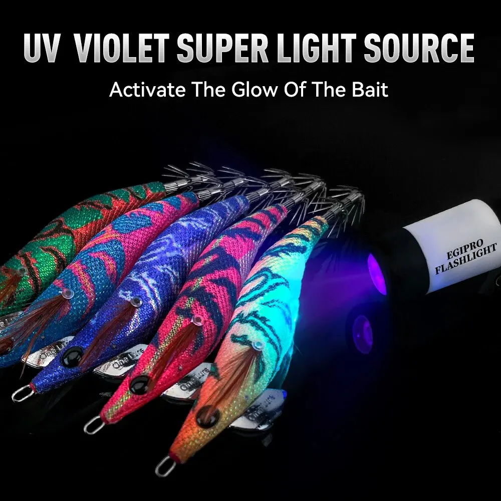 Kingdom Flashlight Fishing Tackle 5.3cm*2cm USB Interface Mini Easy To Carry Use Rechargeable Plastic Fishing Flashlight Tools