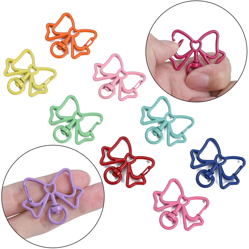 

2/10pcs Keychain Clasp Hook Keyring Bag Doll Pendant Lobster Clasps Keychains DIY Keyring Jewelry Making Gifts Girls Accessories