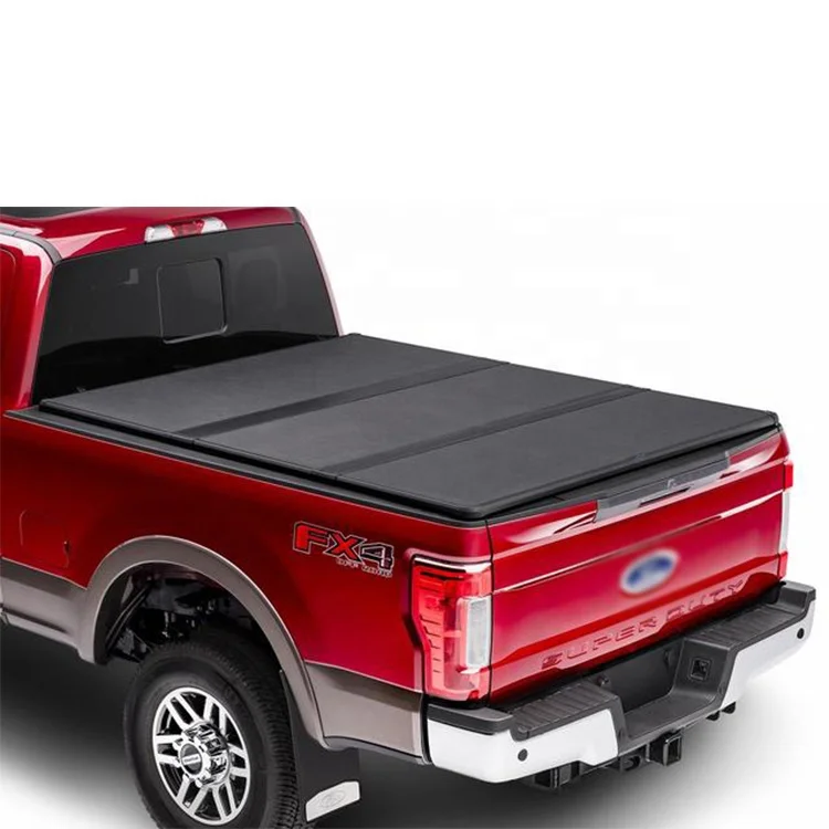 Pickup Accessories Aluminum Backflip Rolling Hard Tri Fold Tonneau Cover For Navara Frontier Titan D40 Ram Hilux Ranger