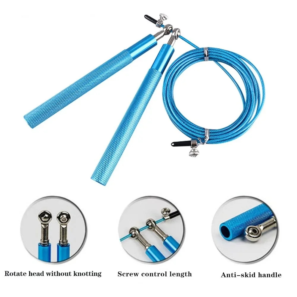 Speed Jump Rope Crossfit Men Women Kids Gym Workout Equipment Steel Wire Bearing Multiple Color Adjustable Fitness Training Tool