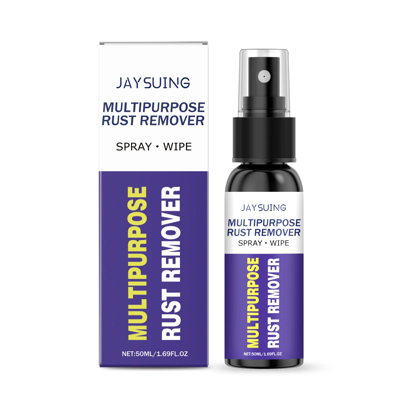 Metal Rust Remover (50ml) - Multi-Functional Car Hub Polishing Refurbishing Agent Faucet Stainless Steel Rust Removal, Anti Rust Converter Spray for Chrome Iron Exhaust, Quick Dissolve Oxide Stain Polish Restorer, Long Lasting Metal Surface Protection