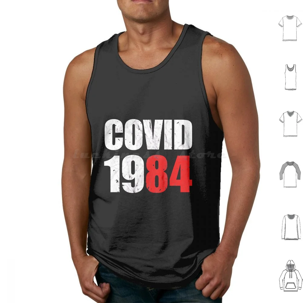 1984 Tank Tops Print Cotton 1984 1984 19th Orwell George Orwell Cov 2 Demo Resistance Hygiene Demo