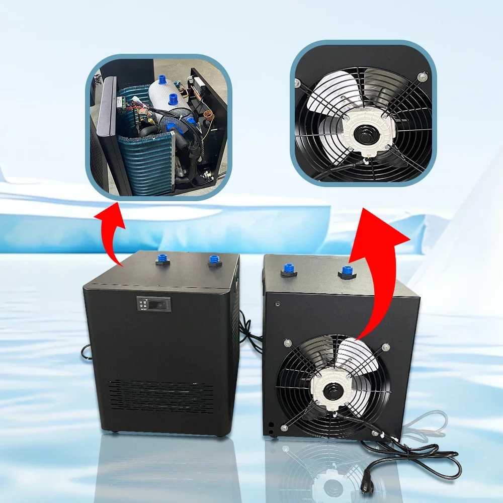 1/2 HP Water Chiller Water Cooler Chilling Equipment With Filter And Pump Custom Logo