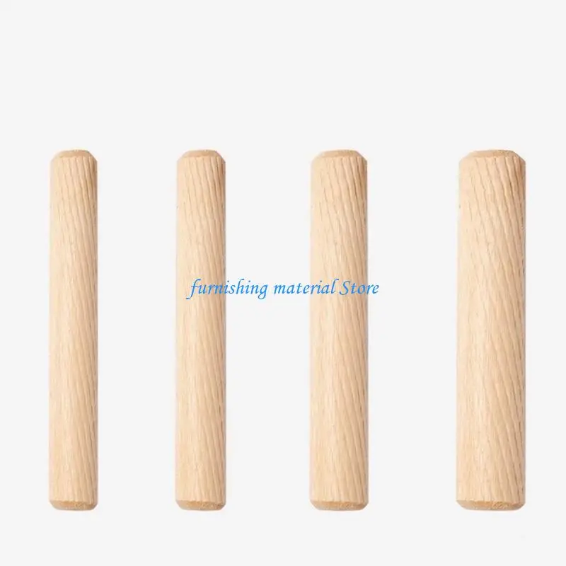 

Y5GD 100Pcs Wooden Dowel Pin 6x40mm 8x40mm 10x40mm Fluted Rod Dried Beveled Hardwood