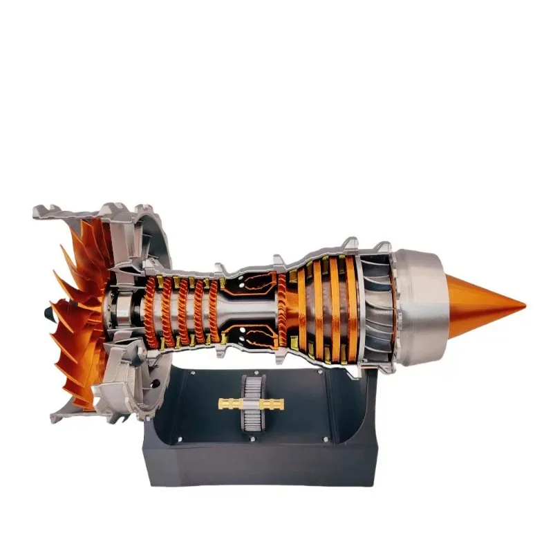 رائعة Turbofan محرك أطقم منمذجة DIY 27 سنتيمتر الكهربائية Turbofan محرك الجمعية الانتهاء نموذج ثلاثية الأبعاد مجموعة ألعاب الطباعة #6