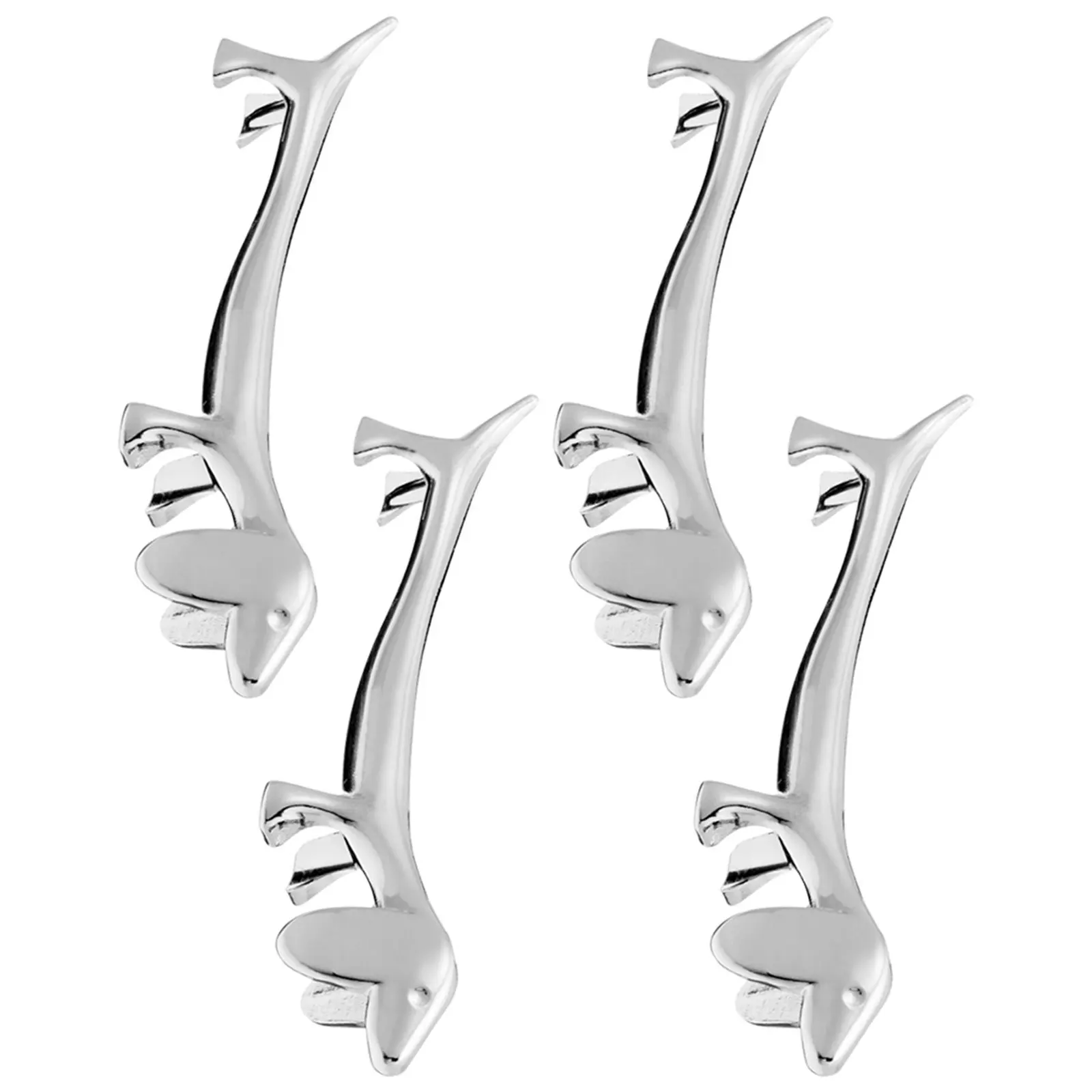 

4Pcs Zinc Alloy Dog Shape Chopstick Racks Metal Cutlery Holder Stand for Tableware Organization Elegant Kitchen Accessory