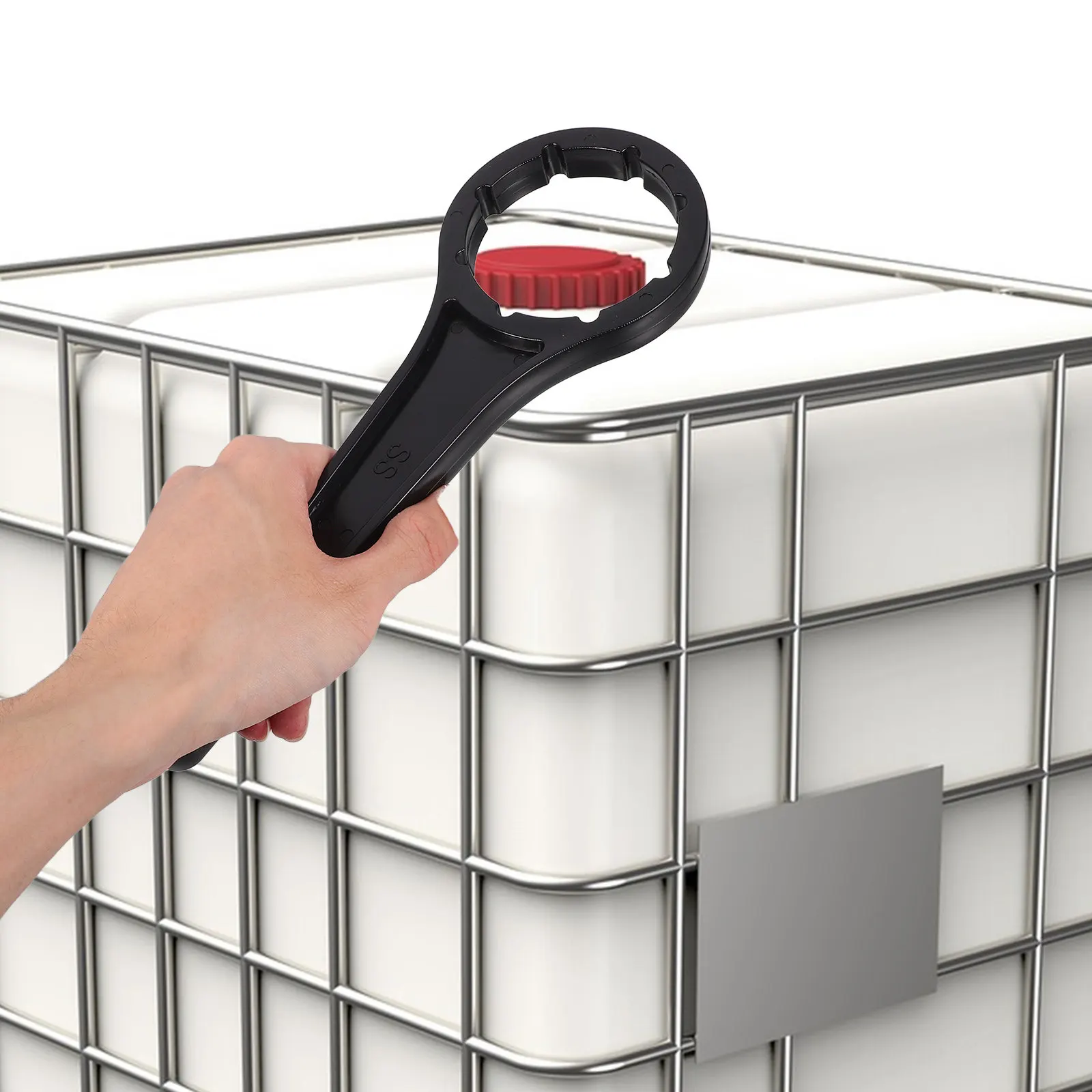 Picture 5: 2Pcs Plastic Drum Wrench Black Drum Opening Tool for Chemical Barrels Stackable Containers Efficient Lid Sealing Tool