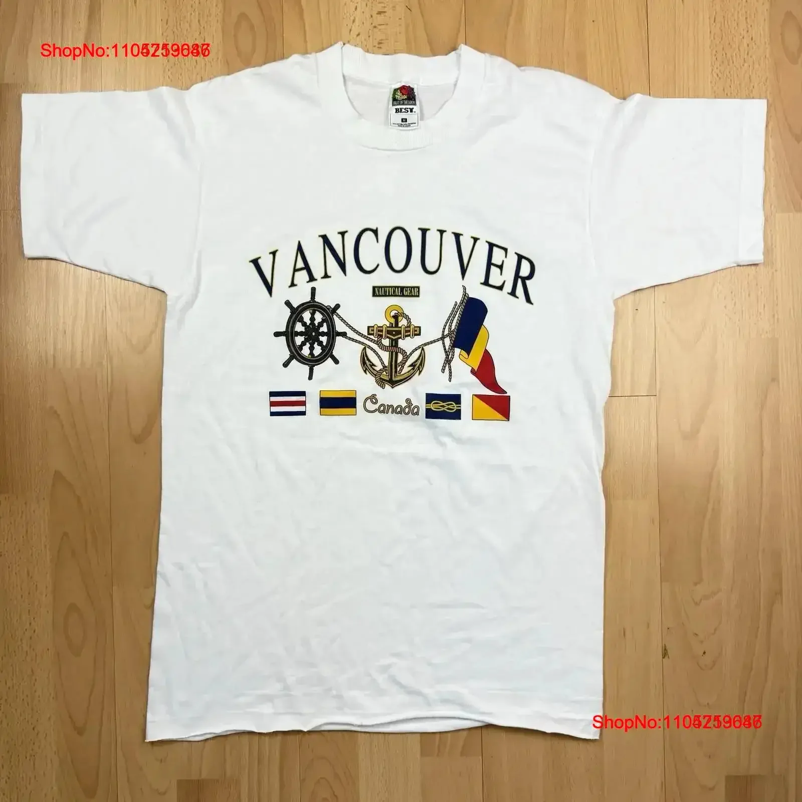 Vintage 90s Vancouver Nautical Gear Sailing T Shirt Washed graphic Casual Versatile Comfortable streetwear vintage Washed