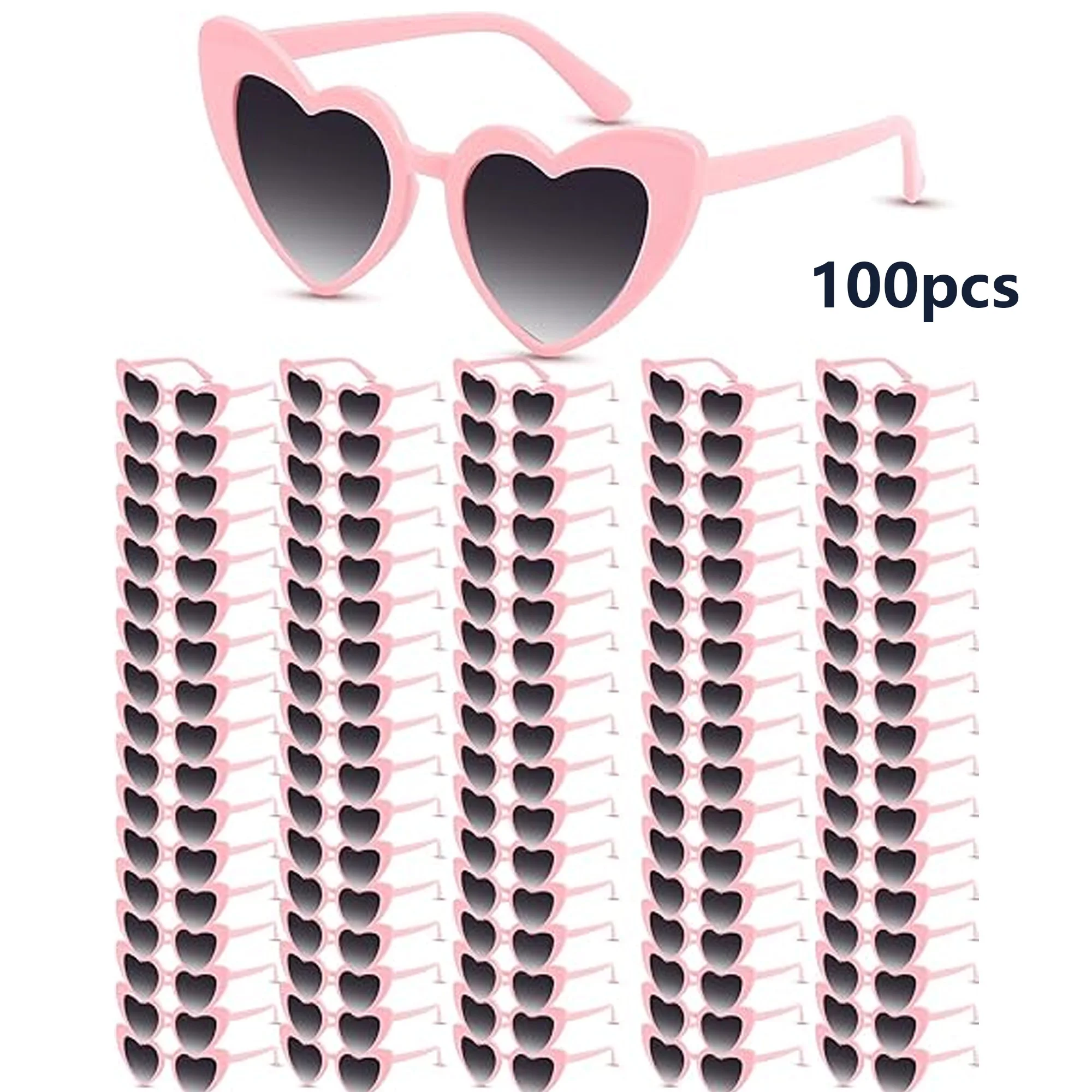 100 Pairs Wedding Heart Shaped Sunglasses Party Sun Glasses Bulk Wedding Gifts Bachelorette Bridal Party Favors