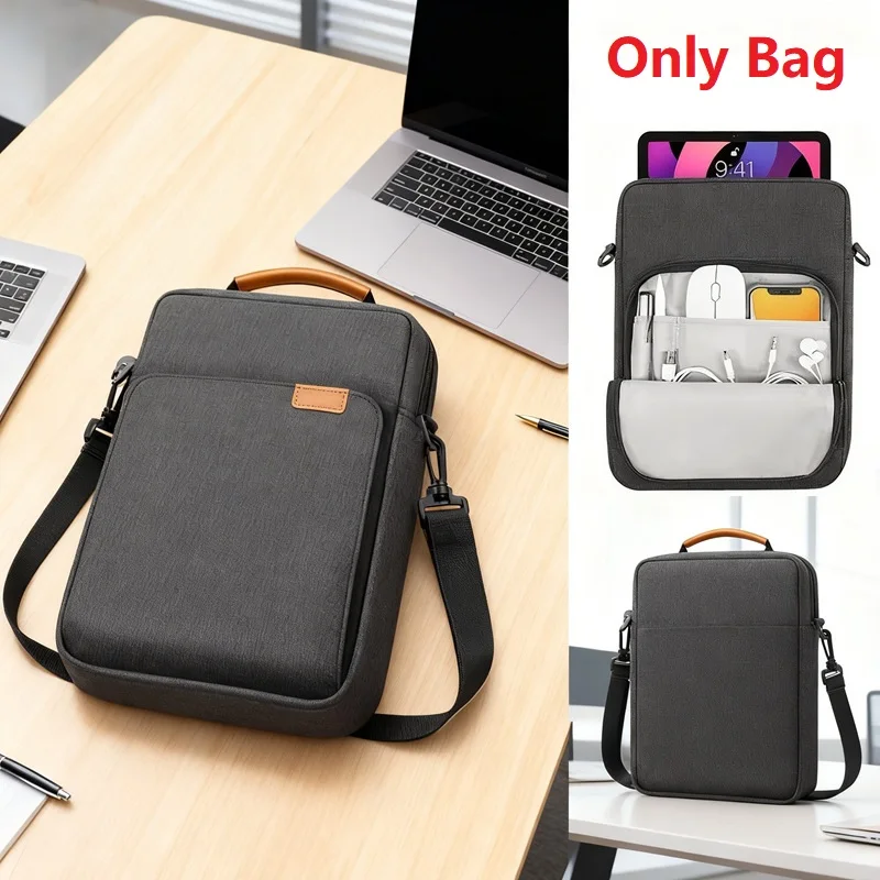 for CHUWI Hi10 Max N150 Tablet Bag Shoulder Strap Handle Zip Pouch Waterproof Sleeve Pocket for Keyboard Mouse Carry Case