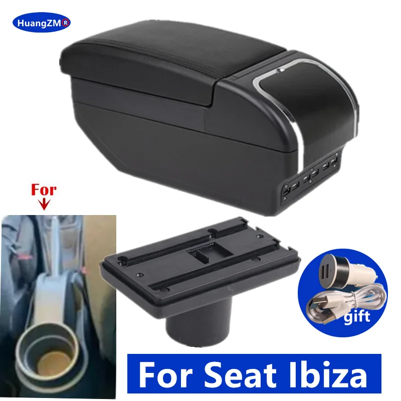 Für Seat Ibiza Armlehne Box Für Seat Ibiza 6j Ibiza 6L Auto Armlehne box Lagerung box 2010-2019 gewidmet Nachrüstung Auto Zubehör