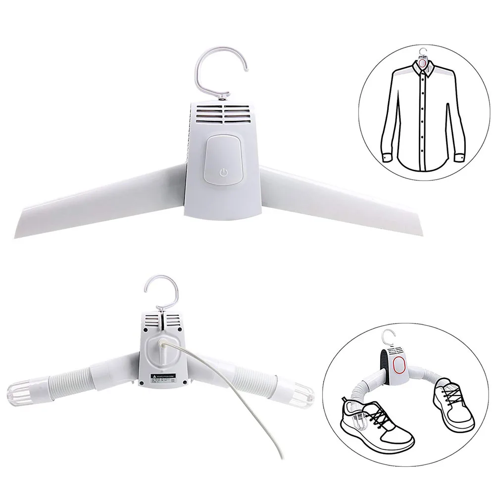 

Mini Portable Clothing Drying Hanger, Compact Electric Clothes Drying Rack, Smart Shoes Dryer Heater Great for Travel Business