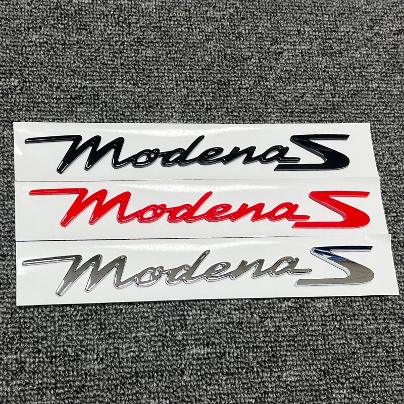 1pcs 3D ABS For Maserati Car 2022-2023 Modena S Tail Letter Fender Side Emblem Badge Nameplate Accessories