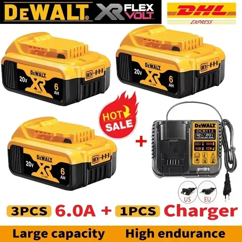 

DEWALT original 20V, 6.0AH, DCB115, DCB118 battery charger, fast charging, lithium battery, tool battery