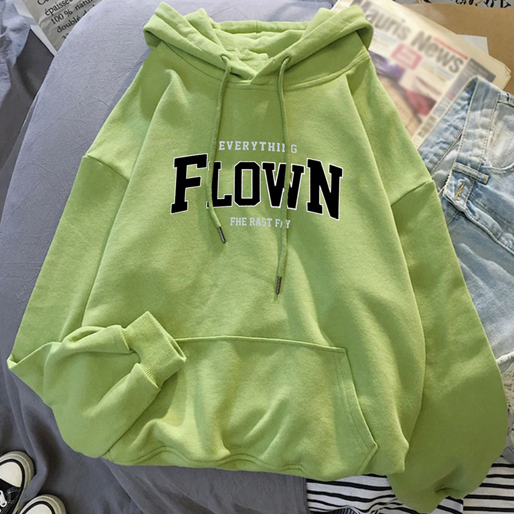 Herbstmode Bedruckter Kapuzenpullover Herbst Winter Sweatshirt Kapuzendesign Lange Ärmel Moderate Elastizität Polyesterstoff