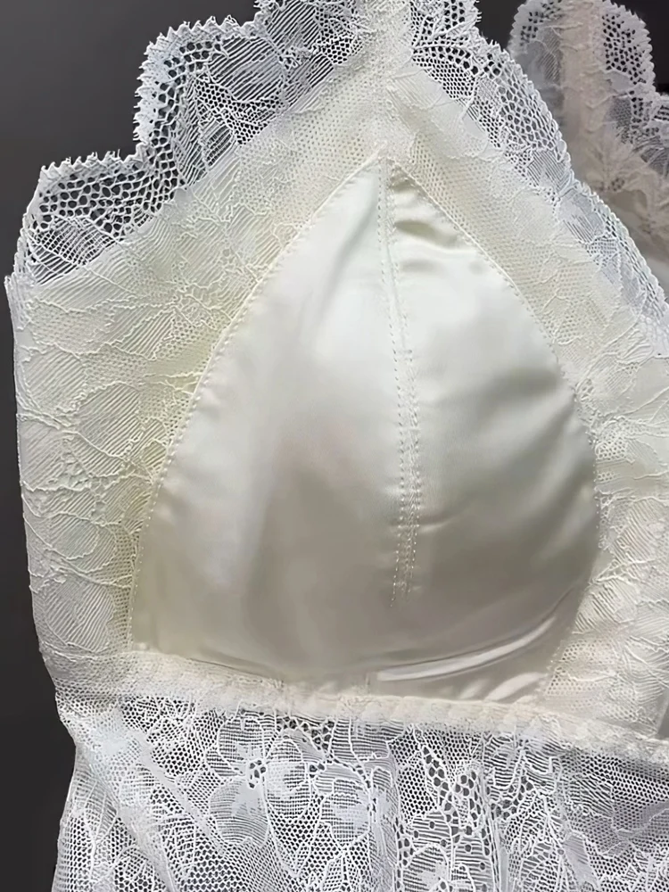 Design-Sensation Spitzen-Trägertop für Damen, Sommer-Oberbekleidung 2025, Neues Schönes BH-Unterstütztes Tanktop