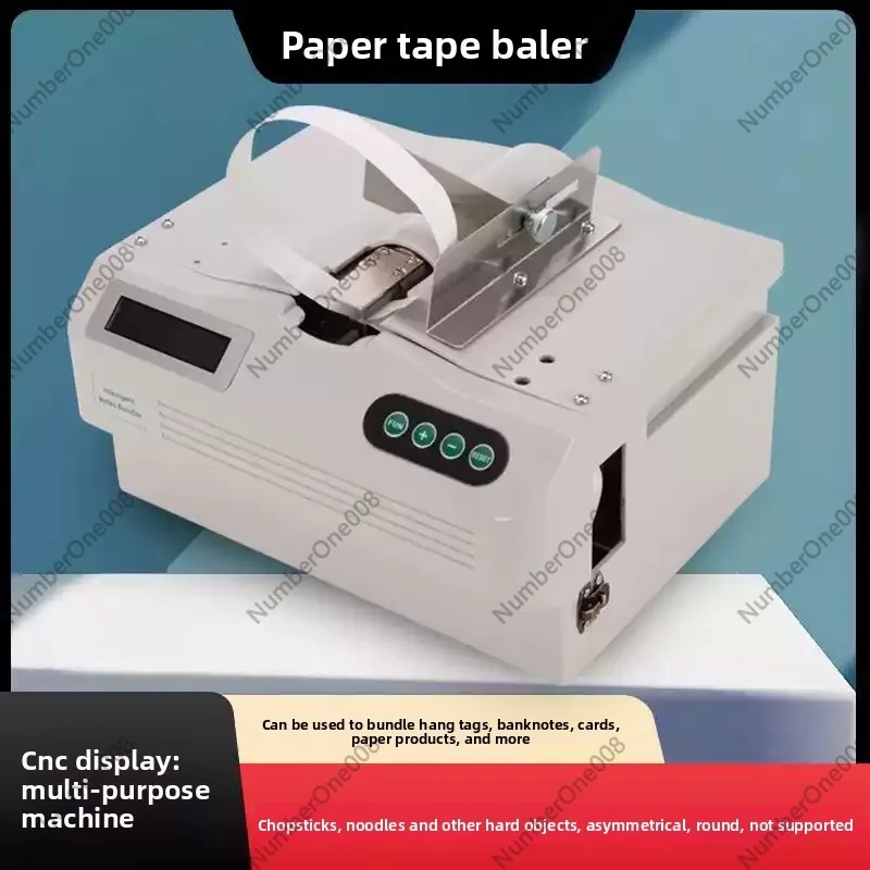 Intelligent Sensor-Controlled Banknote Tying Machine, Hot Melt Paper Belt Binding Strapping Equipment for Cash Bundling