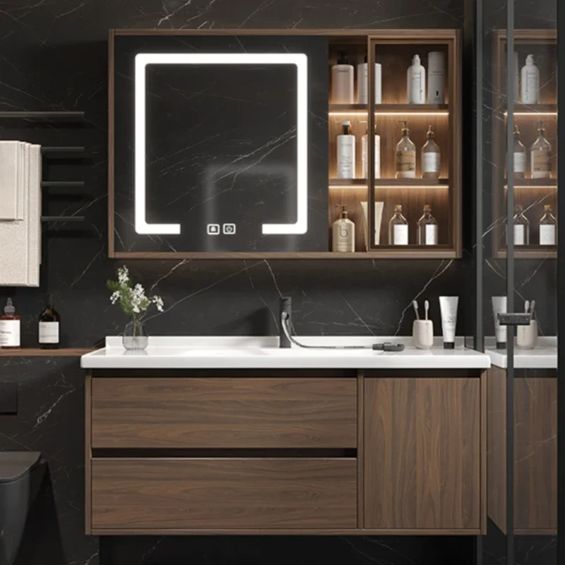 Cabinets Bathroom Corner Sink Storage Shelf Salon Station Multipurpose Wall Bathroom Furniture Hovedskapet