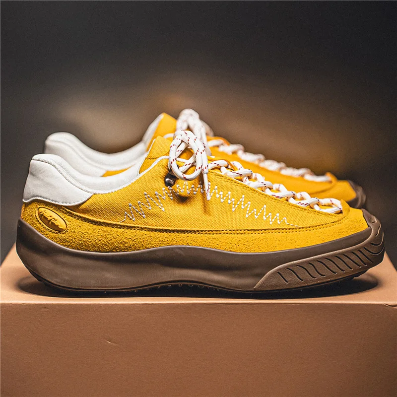 Outdoor Versatile Men's Shoes Breathable Canvas Shoes Men's Platform Tooling Shoes Men's