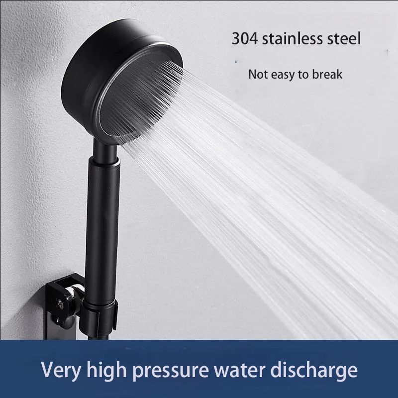 

Super Boost Handheld Shower Head 304 Stainless Steel Head Massage Home Bathroom Accessories Supplies Hose Base Shower Filter