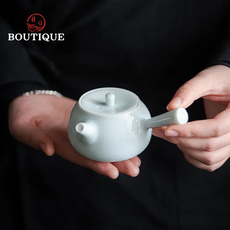 Handmade Tea Pot Japanese Teapot Ceramic Teapots With Handle Puer Tea Kettle Ceremony Pots With Filter Supplies Maker Porcelain