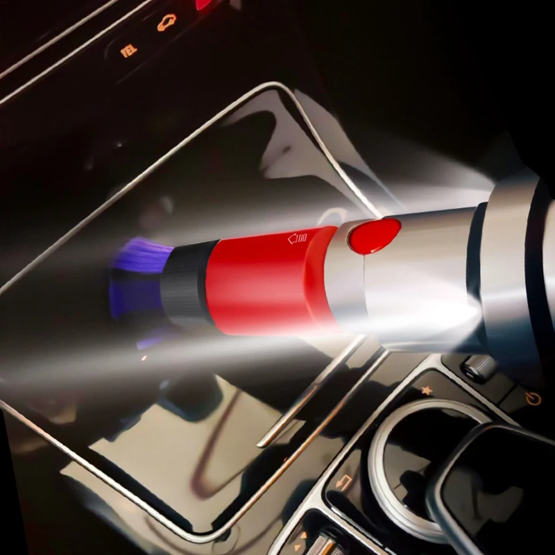 แปรงปัดฝุ่นแบบไม่มีรอยขีดข่วนสำหรับเปลี่ยน Dyson V7 V8 V10 V15 V11แปรงขนนุ่มพร้อมอะแดปเตอร์ LED