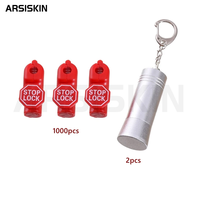 

1000pcs Peg Hook Locks 6mm Plastic Magnet Security Red Stop Lock Anti-Theft Pegboard Display Hook for Retail Shop Supermarket