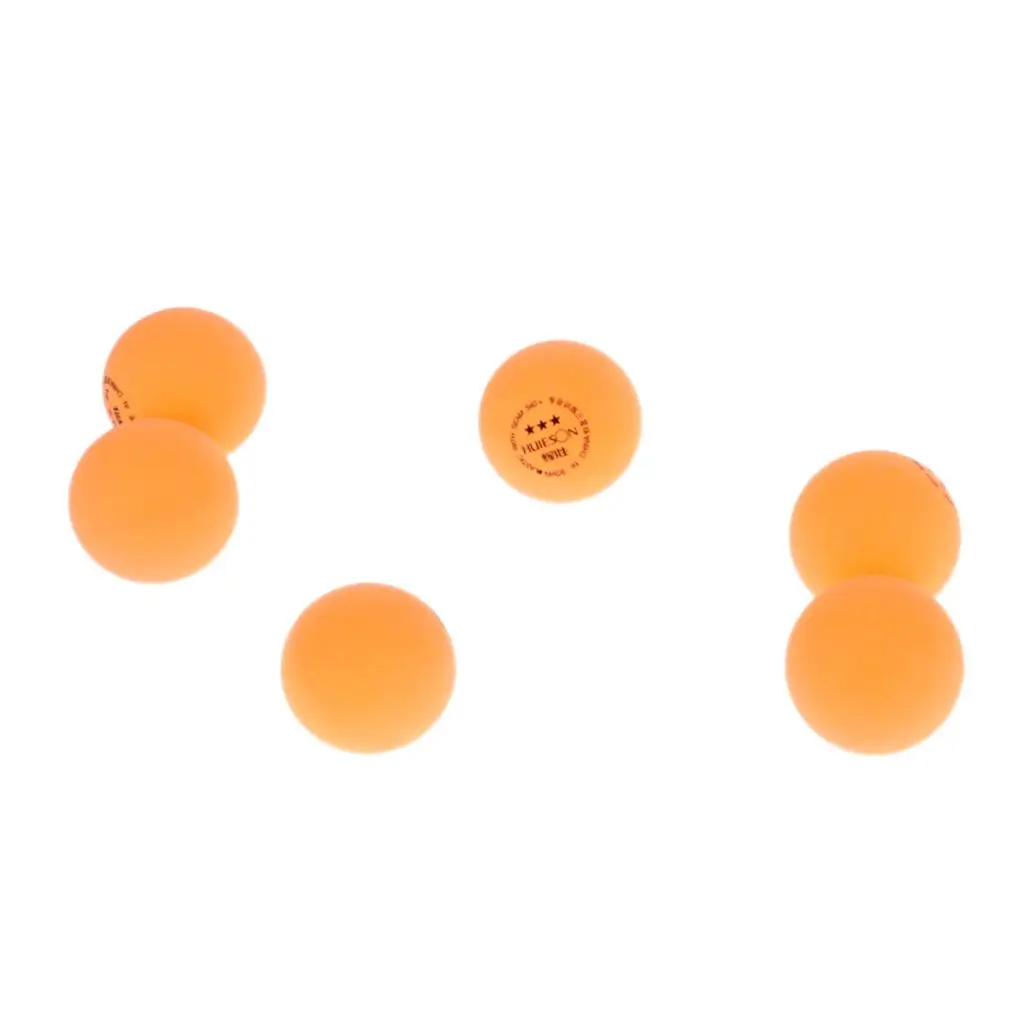 6Pcs Durable 3 Stars 40mm Table Tennis Pong Balls Training Sport Orange