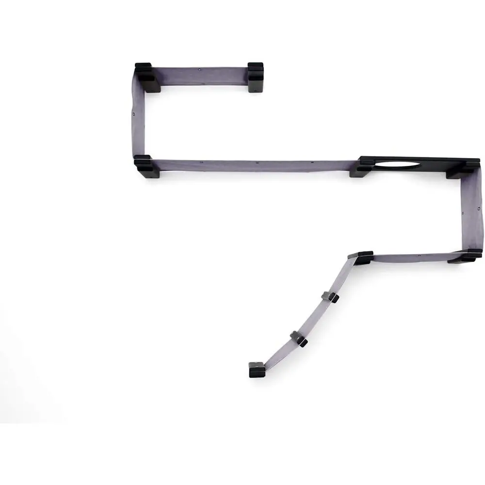 

Настенный комплекс для кошек: мостик, игровые элементы и полки для отдыха и лазания